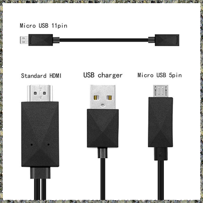 Cáp chuyển đổi 5 pin &amp; 11 Pin Micro USB MHL sang HDMI 1080P HD TV cho điện thoại Android