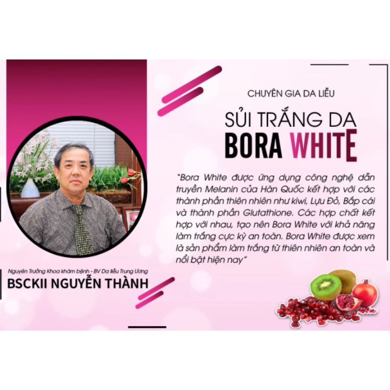 [Chính hãng] Bora White viên sủi trắng da Hàn Quốc 20 viên