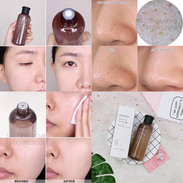 Nước hoa hồng INNISFREE JEJU VOLCANIC PORE CLAY TONER 2X