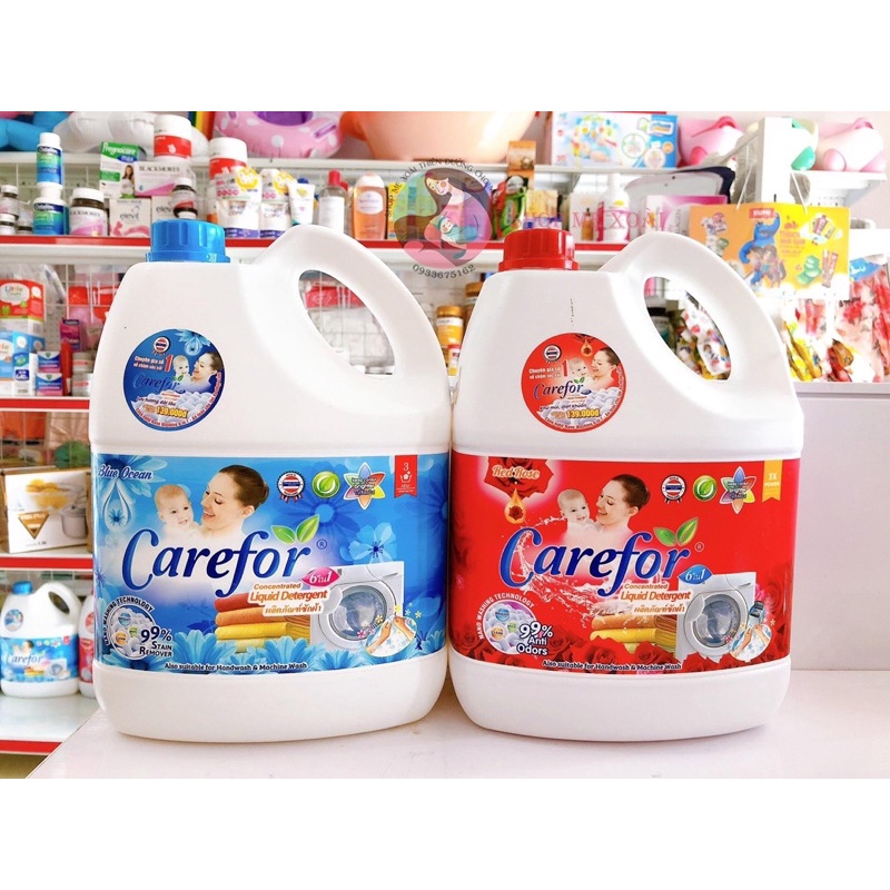 NƯỚC GIẶT CARE FOR 6 IN 1 Thái Lan chuẩn hãng can 5 lít