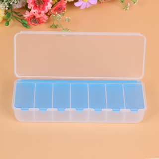 Storage Large 7 Compartment Holder Convenient Jewelry Contact Lens Storage Box