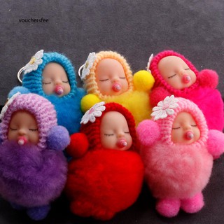 Móc khóa búp bê em bé đang ngủ dễ thương