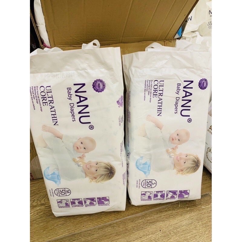combo 100m tã dán nanubaby S100/M100 cao cấp