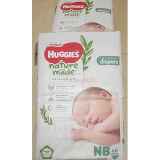 Tã dán Huggies Platinum Nature size NB60