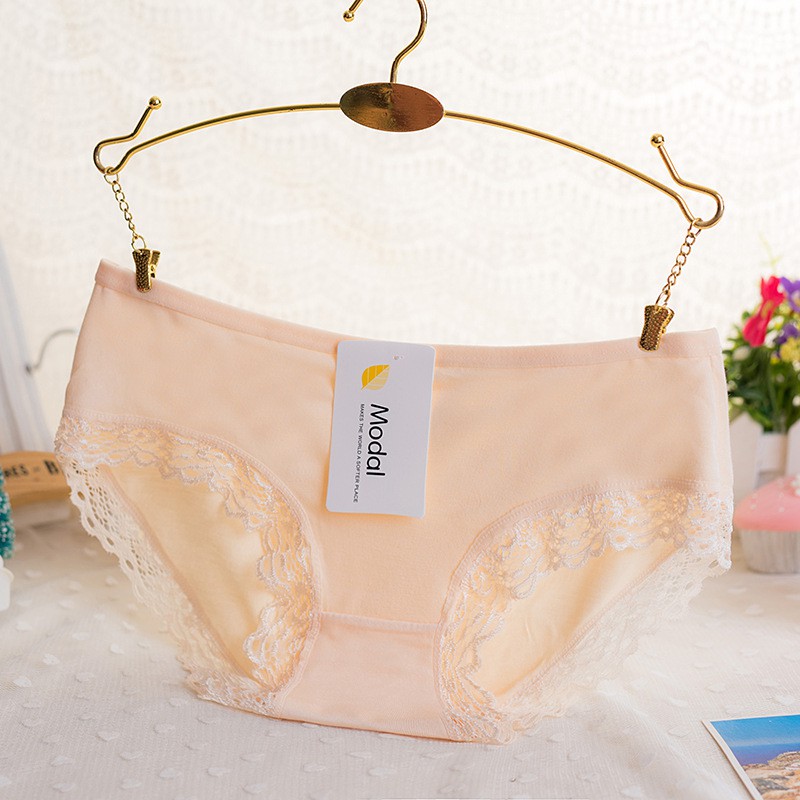 Quần lót nữ cotton, quần lót cotton kháng khuẩn viền ren giá rẻ 04