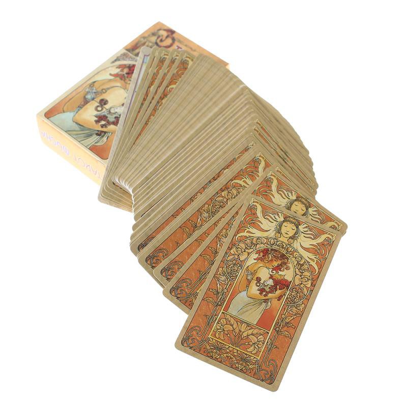 Combo Bài Tarot Mucha H15 Card Deck Cao Cấp và Túi Nhung Đựng Tarot