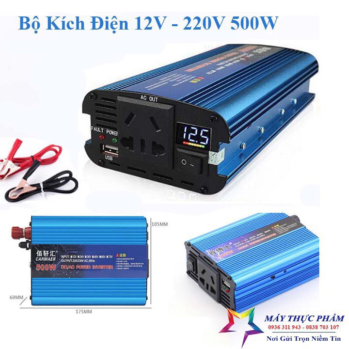 ĐỔI NGUỒN 500W 12V LÊN 220V