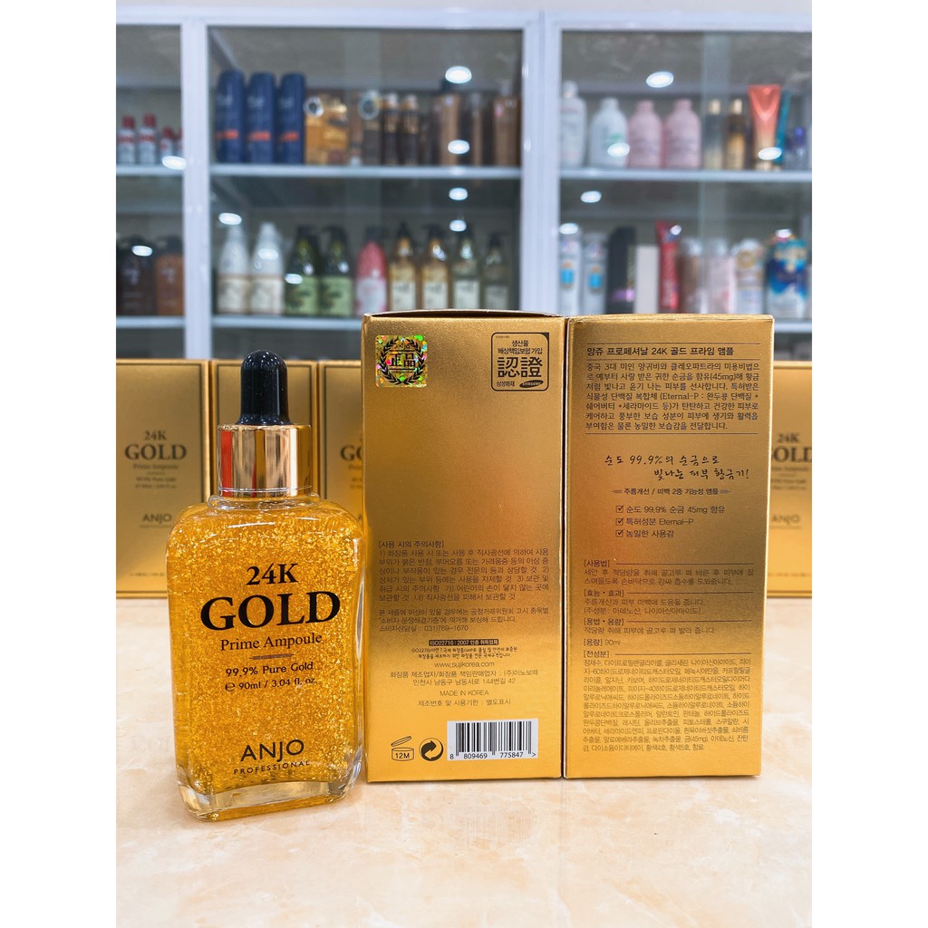 Tinh Chất Serum Vàng 24k GOLD PRIME AMPOULE 99.9% PURE GOLD ANJO Hàn Quốc