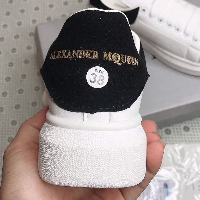 Giày Thể Thao, giày alexander MCQ trắng gót đen mới nhất chuẩn 11 vnxk đủ size nam nữ BẢN DÂY TO