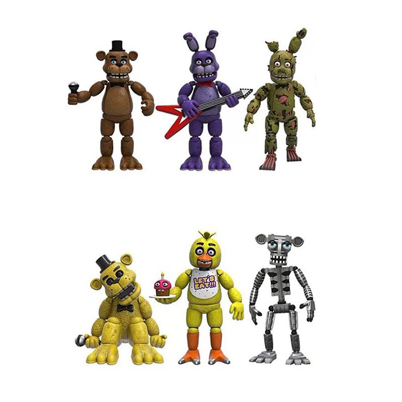 Fnaf Set 4 Mô Hình Đồ Chơi Nhân Vật Trong five nights at Freddy 'S 4cm
