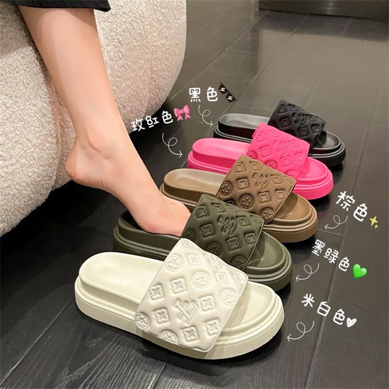 Dép Quai Ngang Đế Dày Chống Trượt Thời Trang Mùa Hè Dễ Phối Đồ Cho Nữ