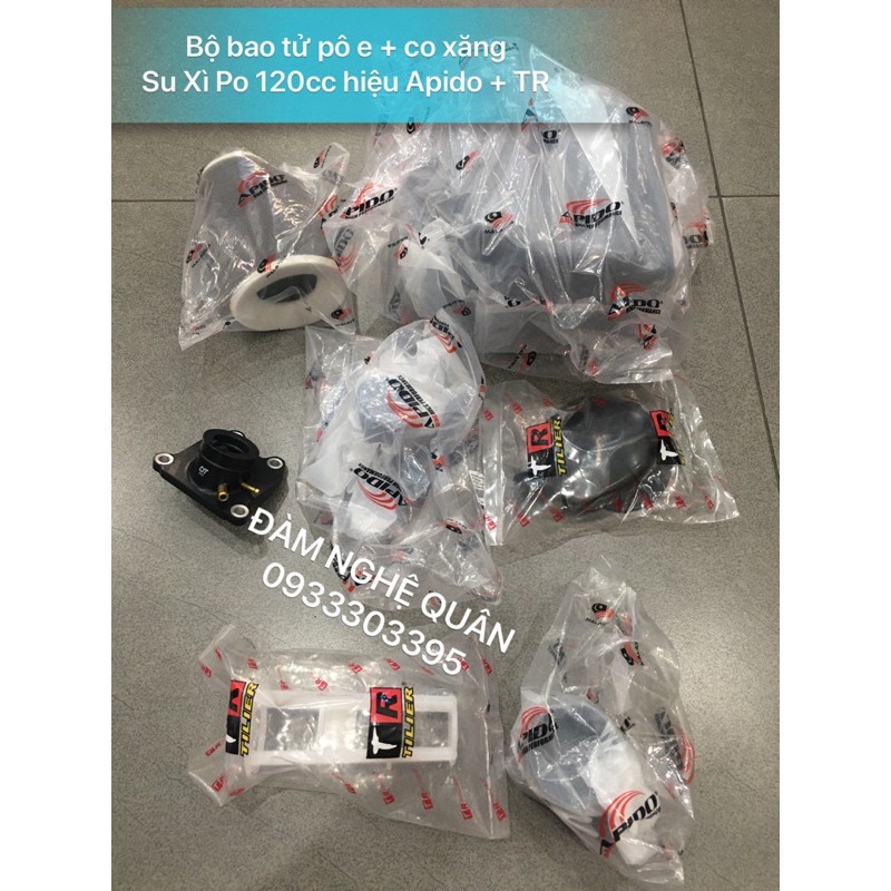 Bộ bao tử pô e + co xăng Su Xì Po 120cc hiệu Apido + TR loại tốt mới 100% 💰 540,000 VND / 1 bộ y hình