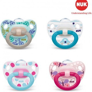 Bộ 2 ti giả nuk silicone happydays 0-6m, 6-18m