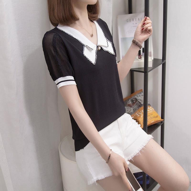 Áo Mongtoghi Cổ Nơ Tay Ngắn Viền Tay Phong Cách Hàn Quốc | Smide Clothing
