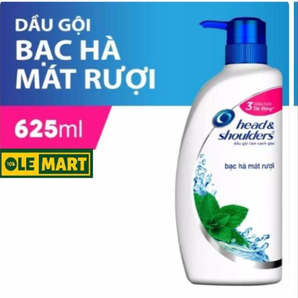 Dầu Gội Head & Shoulders Bạc Hà Mát Rượi (625ml) tặng kèm 2 ly Thủy tinh