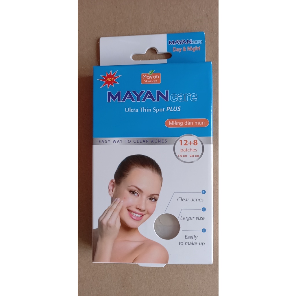 [HÀN QUỐC] Miếng dán mụn Mayan Care Ultra Thin Spot hỗ trợ giảm mụn trong vòng 48h 20 miếng/24 miếng