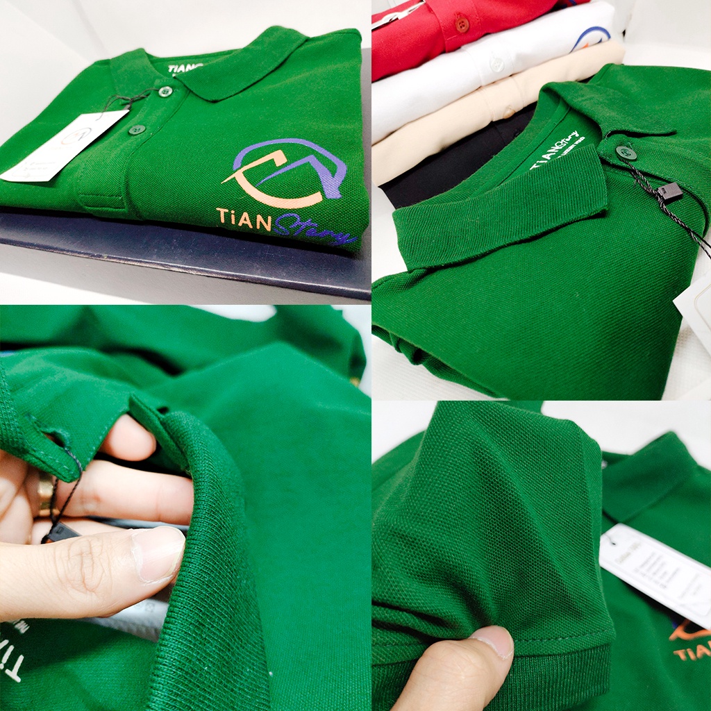 Áo Polo nam Tian Story vải Cotton cá sấu cao cấp xuất xịn dệt bo dày dặn chuẩn form áo thun cổ bẻ tay ngắn