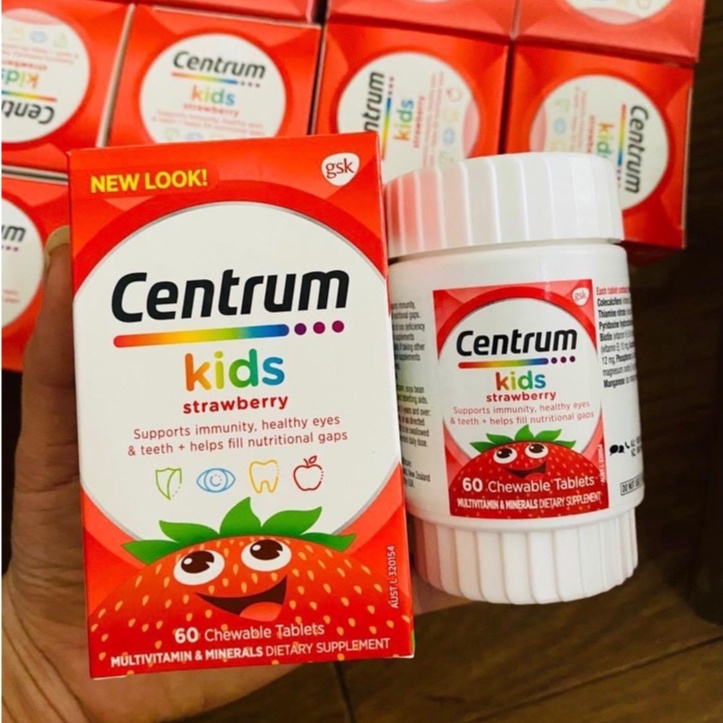 Centrum Kids Vitamin tổng hợp cho trẻ em Strawberry Úc