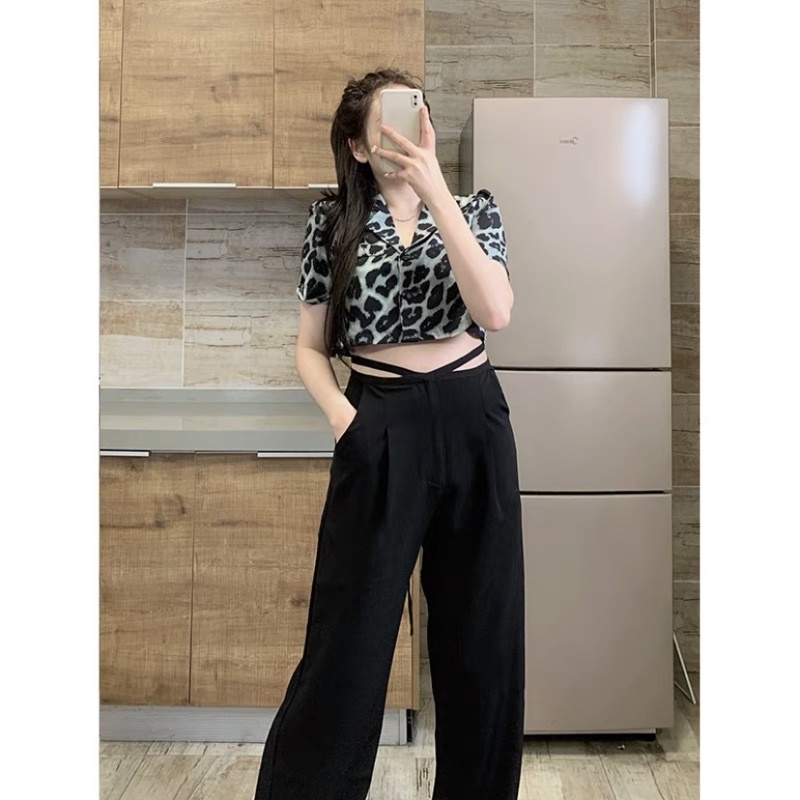 Quần ống rộng eo cột dây xinh
