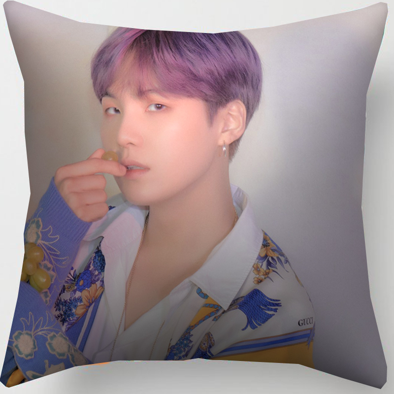 Vỏ gối in họa tiết nhóm nhạc Bts K-Pop chất lượng cao kích thước 45x45cm