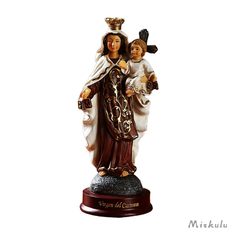 Our Lady of Lourdes Virgin Mary Catholic Statue Sculpture Figurines Ornament