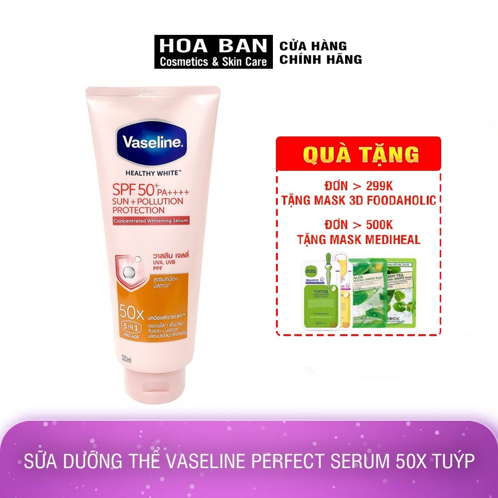 Sữa Dưỡng Thể Vaseline Perfect Serum 50X Tuýp 320ml