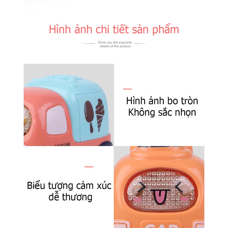 Bộ ô tô đồ chơi quán tính có nhạc, có đèn mô tả xe cứu hỏa, cứu thương, cảnh sát, taxi hấp dẫn cho bé, nhựa ABS an toàn