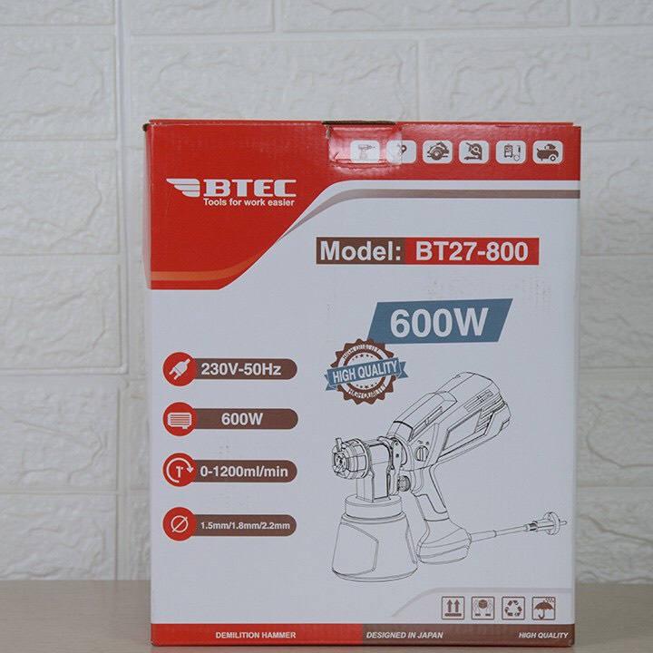 Máy phun sơn bằng điện Btec BT27-800