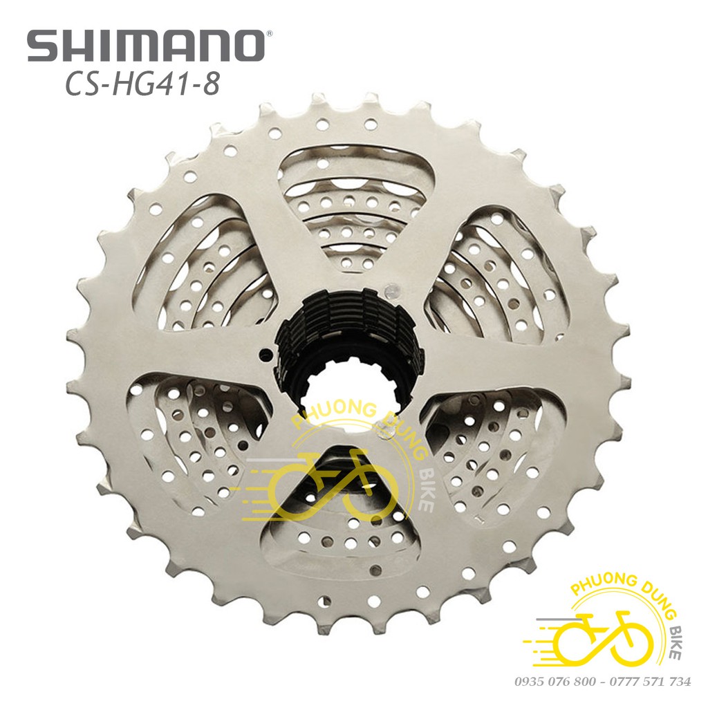 Líp thả líp 8 xe đạp SHIMANO CS HG41 8S 11-32T / 11-34T - Hàng chính Hãng