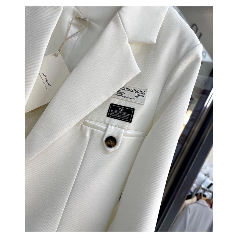 Áo Blazer  phong cách hàn quốc Có lớp lót, đệm vai Hàng có sẵn  quảng châu loại 1 .-Kèm ảnh thật shop quay