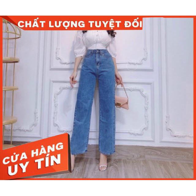 QUẦN JEANS XUÔNG LƯNG CAO TRƠN XANH- hình thật chính chủ | WebRaoVat - webraovat.net.vn