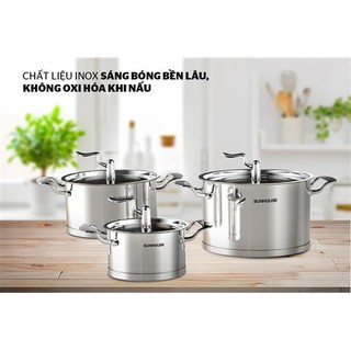 BỘ NỒI INOX 5 ĐÁY SUNHOUSE SHG2503MSA