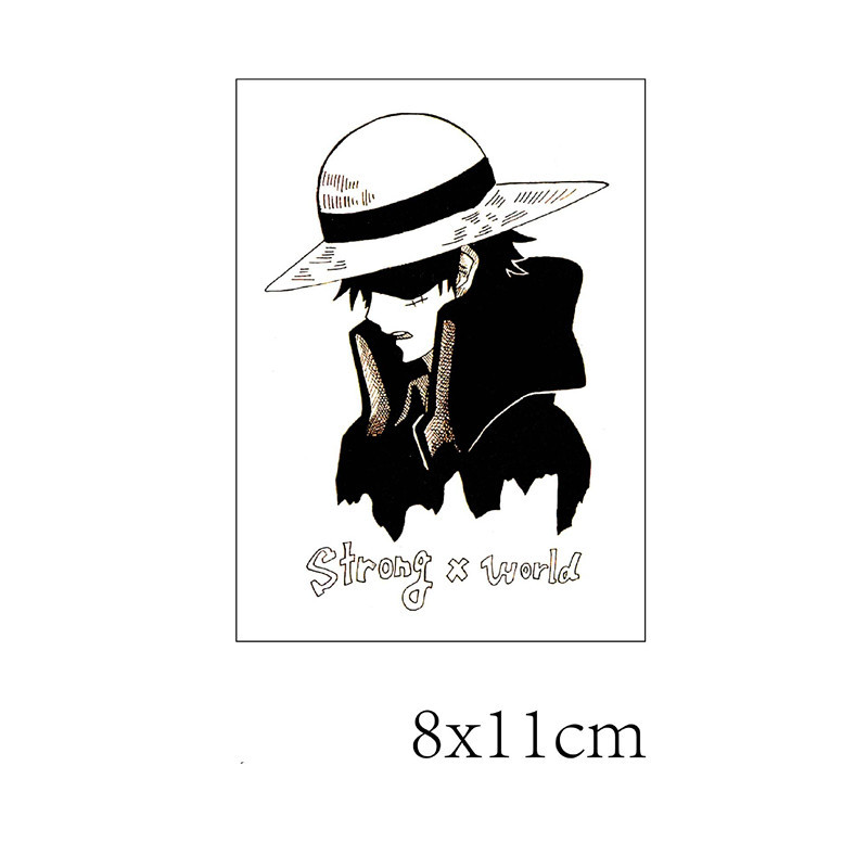 Set 10 Nhãn Dán Hình Xăm Nhân Vật Hoạt Hình One Piece
