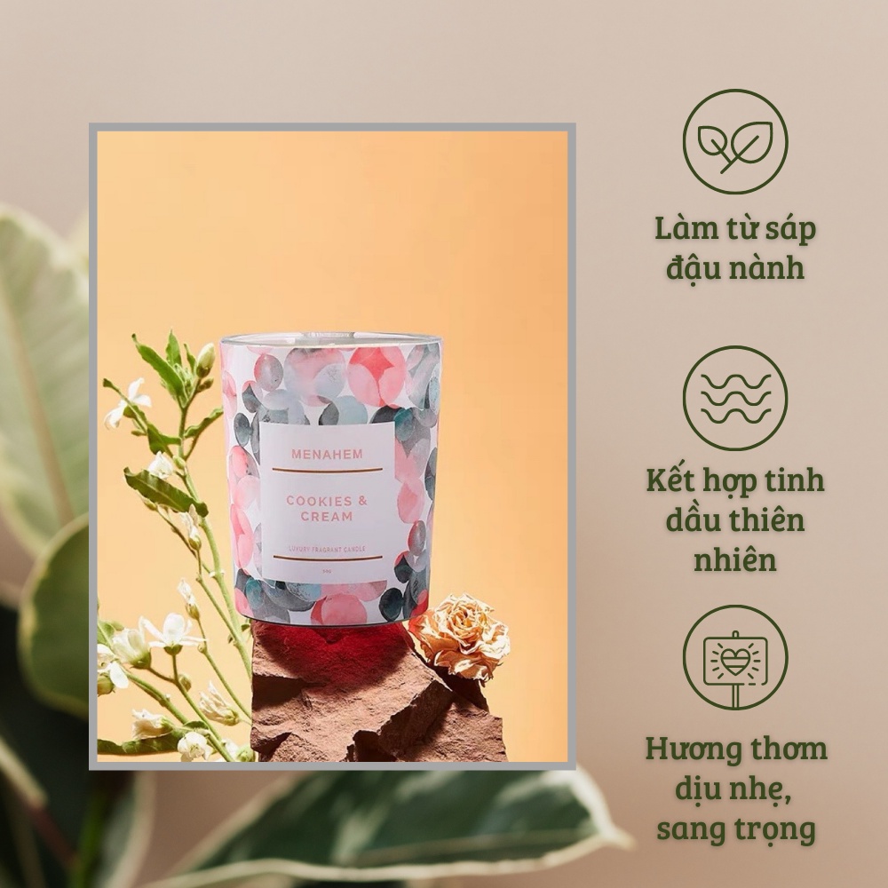 Nến thơm tinh dầu cao cấp AROMA MAIBA không khói an toàn hương thơm thư giãn