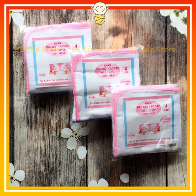 ⚡BÁN LỖ XIN ĐÁNH GIÁ 5 SAO⚡Set 10 Chiếc Khăn Xô Sữa Trắng 3-4 Lớp Siêu Thấm, Siêu Mềm Hàng Xuất Nhật (1 gói)