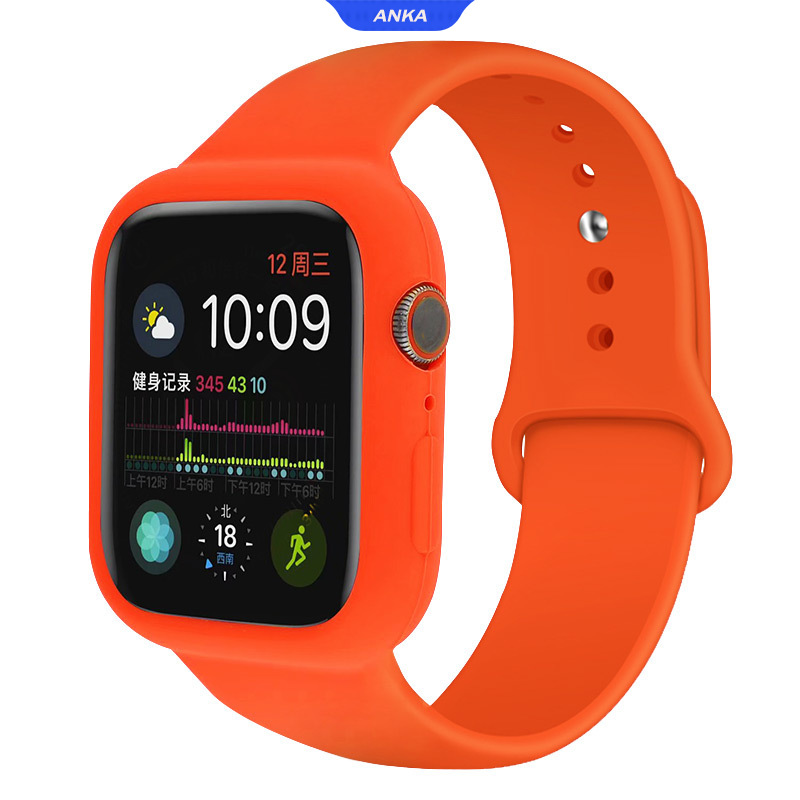 Ốp Lưng Silicon Màu Trơn Thời Trang Cho Apple Watch Series 1 / 2 / 3 / 4 / 5 / 6 Se