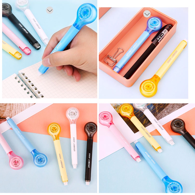 Bút Xóa Kéo Dây Nịt Mini 6M Màu Sắc Xinh Xắn