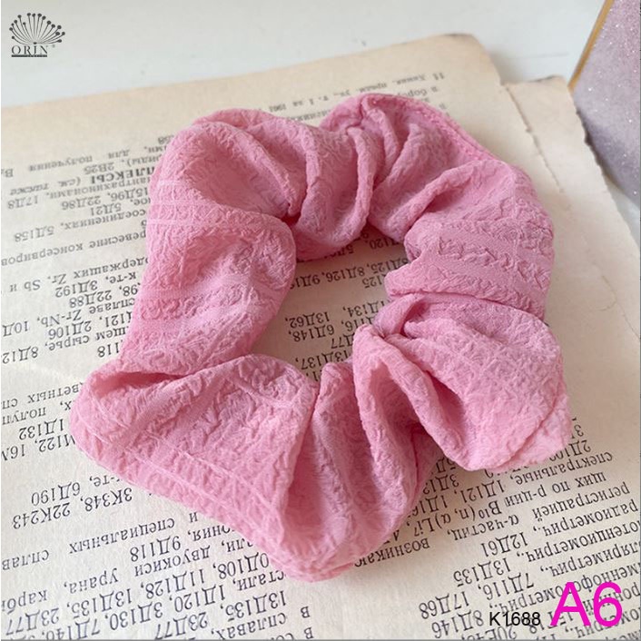 Sỉ buộc tóc scrunchies vải nhiều màu thời trang Orin K1688