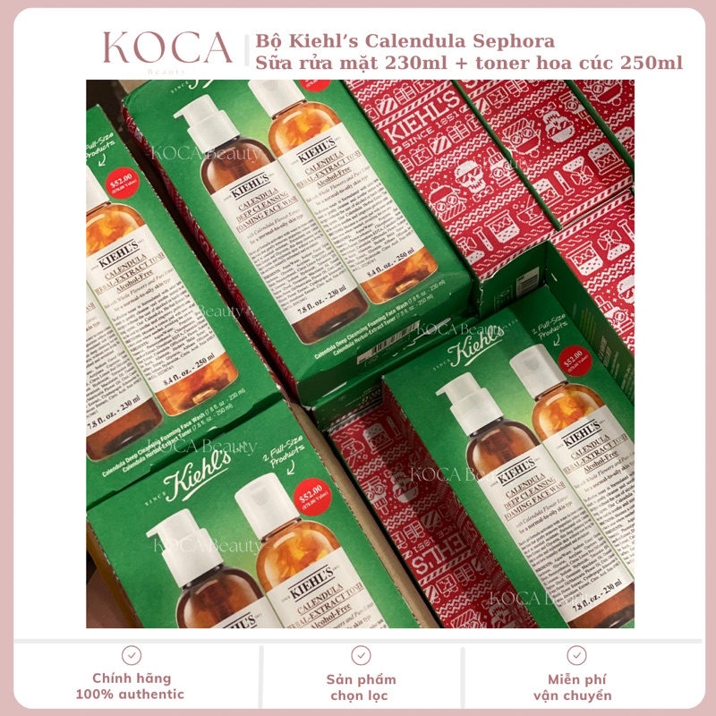 BILL MỸ Set sữa rửa mặt 230ml và Toner hoa cúc 250ml