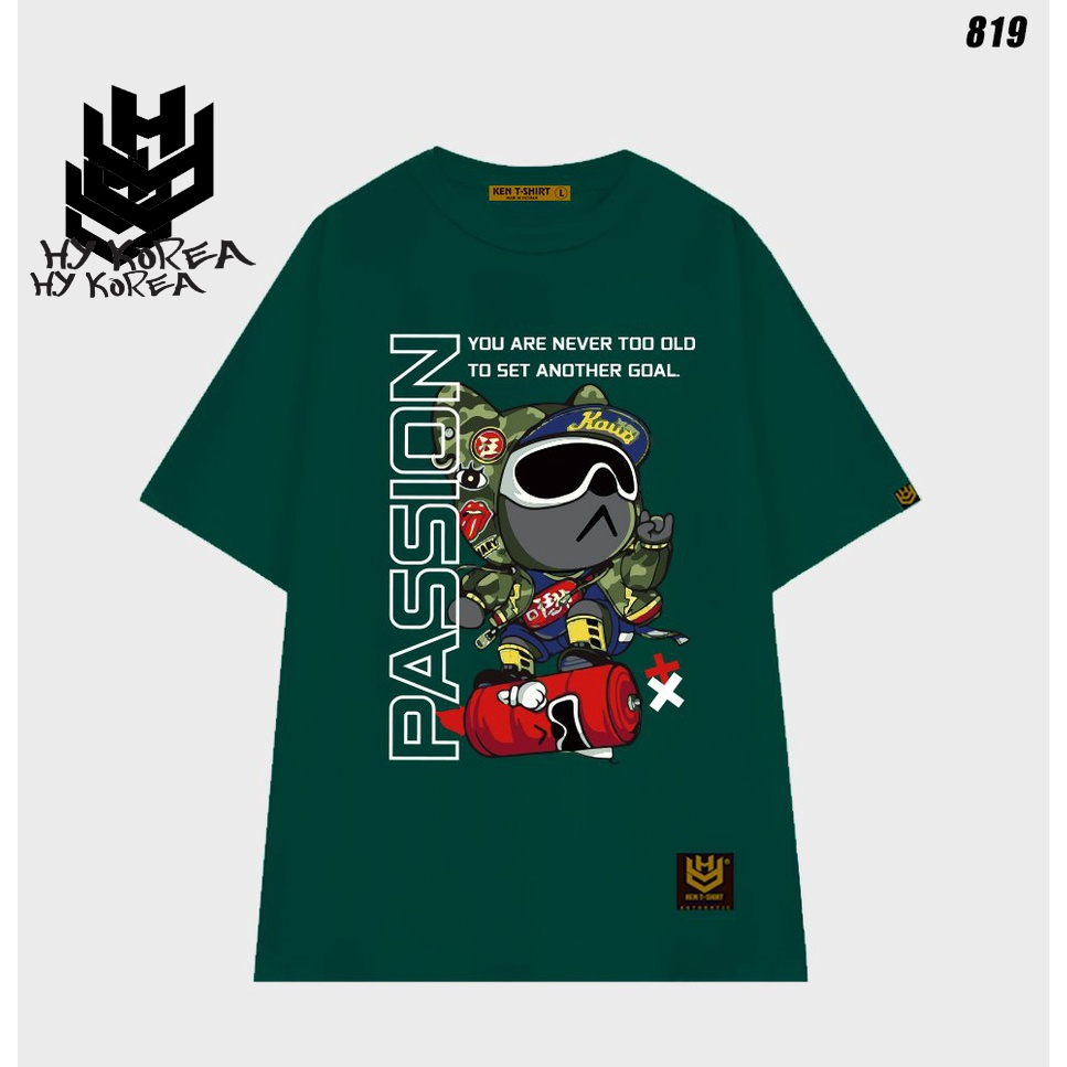 Áo phông form rộng Chó hiphop Passion 819 unisex nam nữ tay lỡ HY KOREA