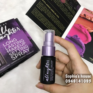 Xịt urban + Bảng son mini Urban Decay