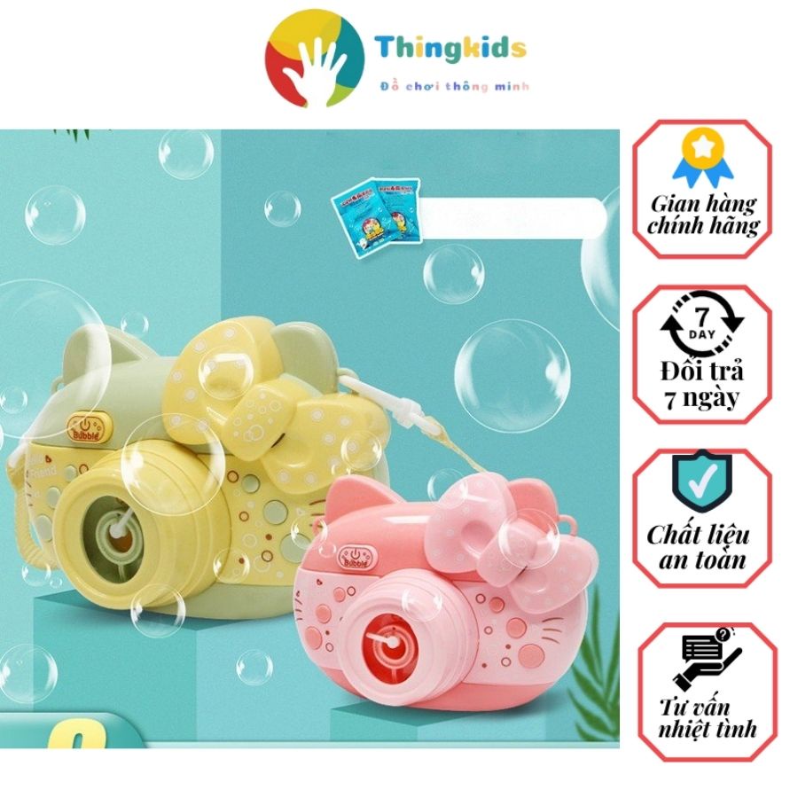 Đồ chơi máy ảnh thổi bong bóng tự động có nhạc- THINGKIDS