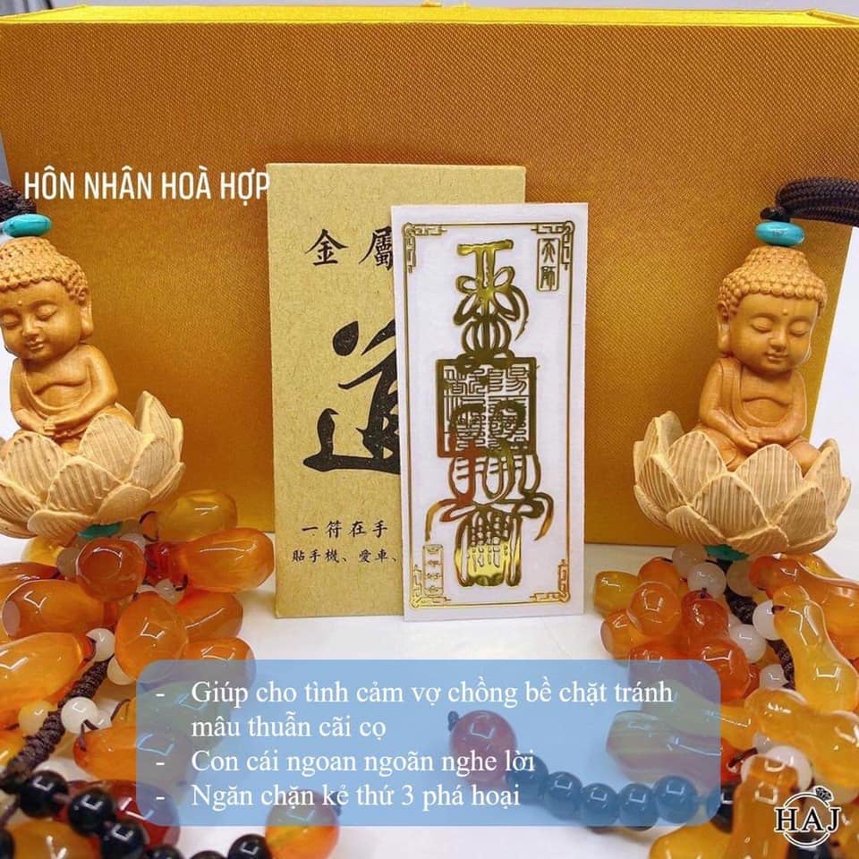 Miếng Dán Điện Thoại Tài Lộc HÔN NHÂN HÒA HỢP Đẹp Lung, Linh Phù Hợp Các Loại Điện Thoại, Laptop, Bỏ Ví