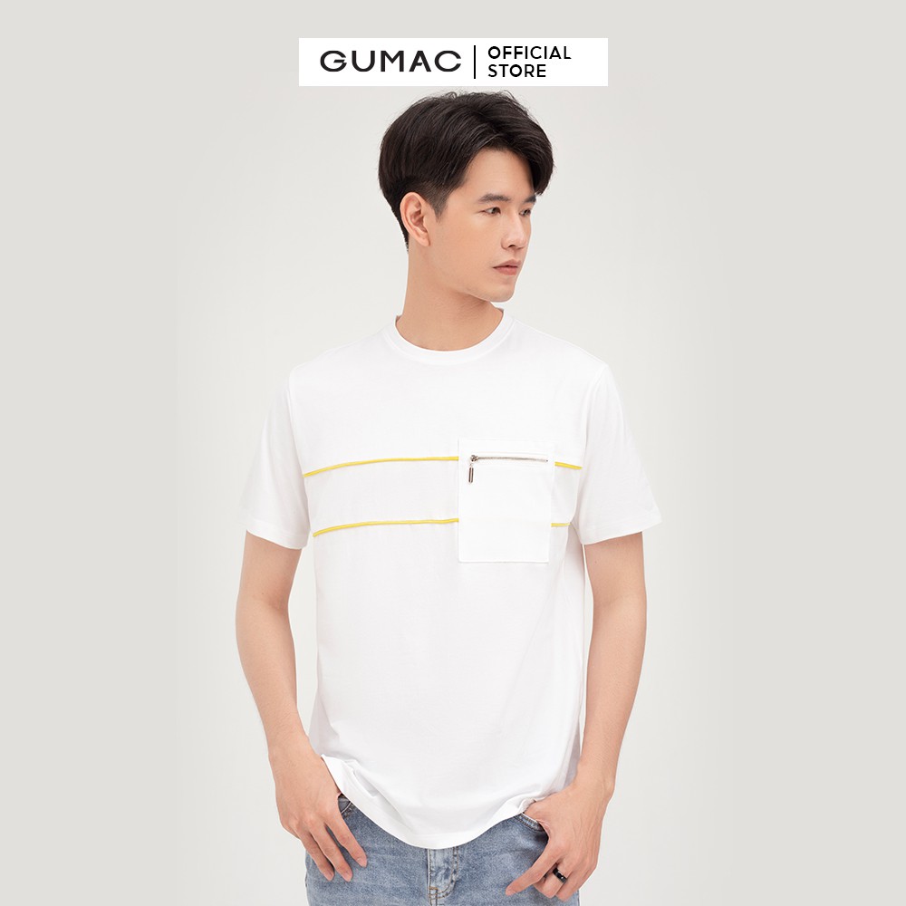 Áo thun nam túi phối khóa GUMAC chất Cotton nhiều màu, đủ size ATNB475 | BigBuy360 - bigbuy360.vn