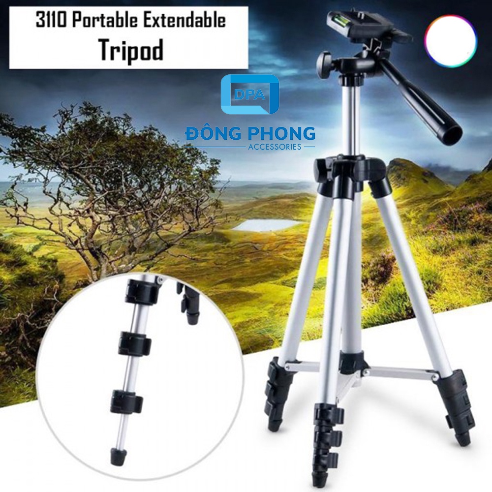 Tripod 3 Chân Cho Điện Thoại, Máy Ảnh 3110 Đa Năng