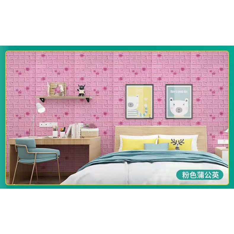 Hình nền Dinding Wall Sticker Gạch Foam Hình nền không thấm nước Thiết kế trang trí nội thất cho phòng ngủ | BigBuy360 - bigbuy360.vn