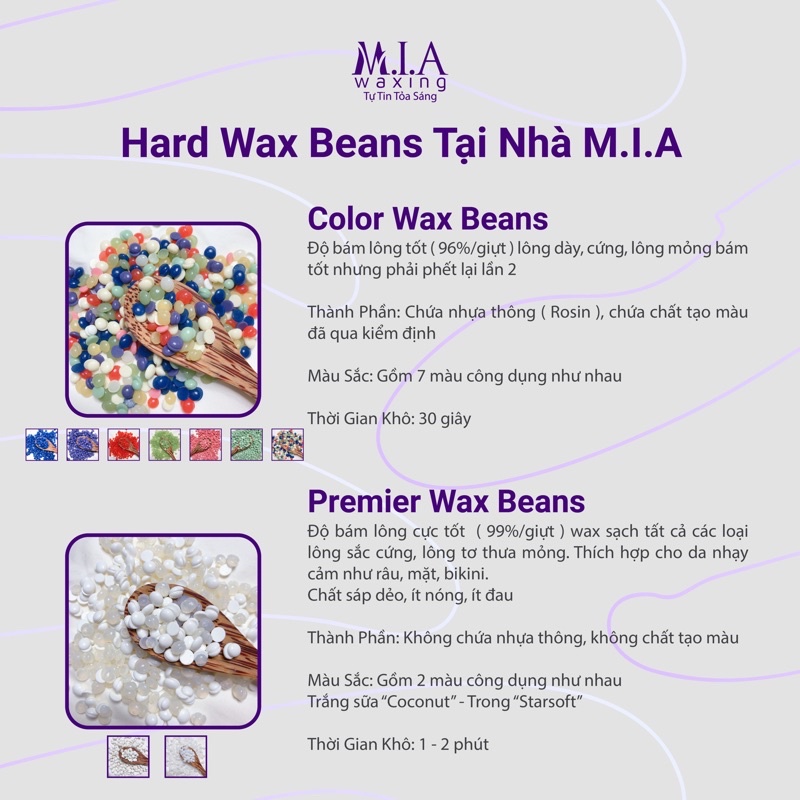 Combo Triệt Lông (100g sáp wax lông, sáp hard Beans nhập khẩu + Mỡ Trăn)
