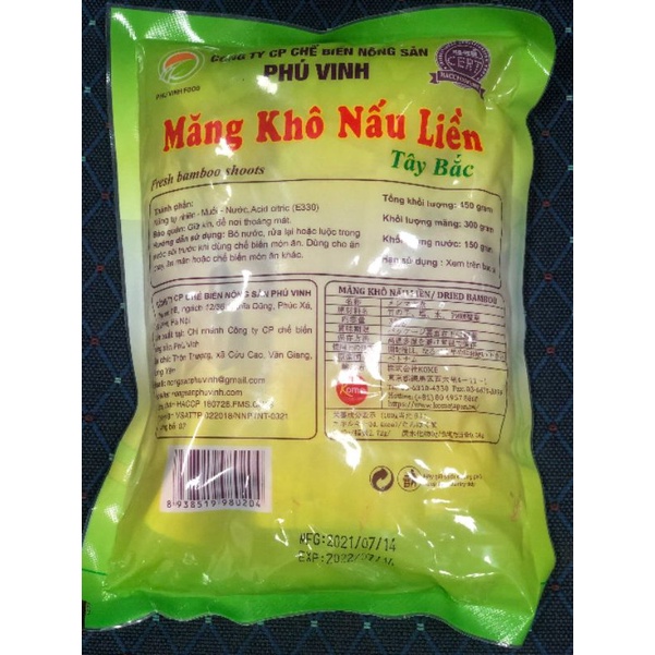 Măng khô nấu liền tiện lợi đặc sản Tây Bắc gói 300g | BigBuy360 - bigbuy360.vn