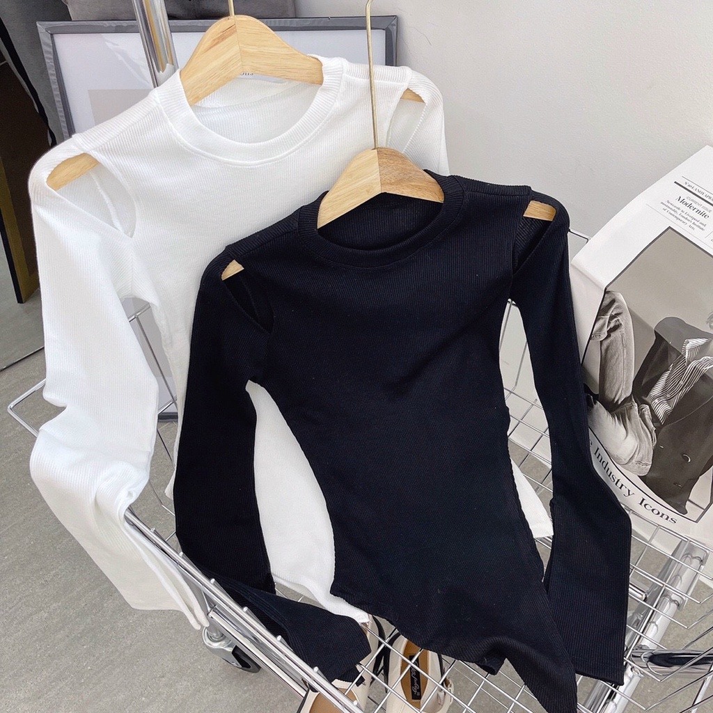 Áo Khoét Tay Xẻ Tà Xéo Ôm Body Khoe Eo Thon TH211