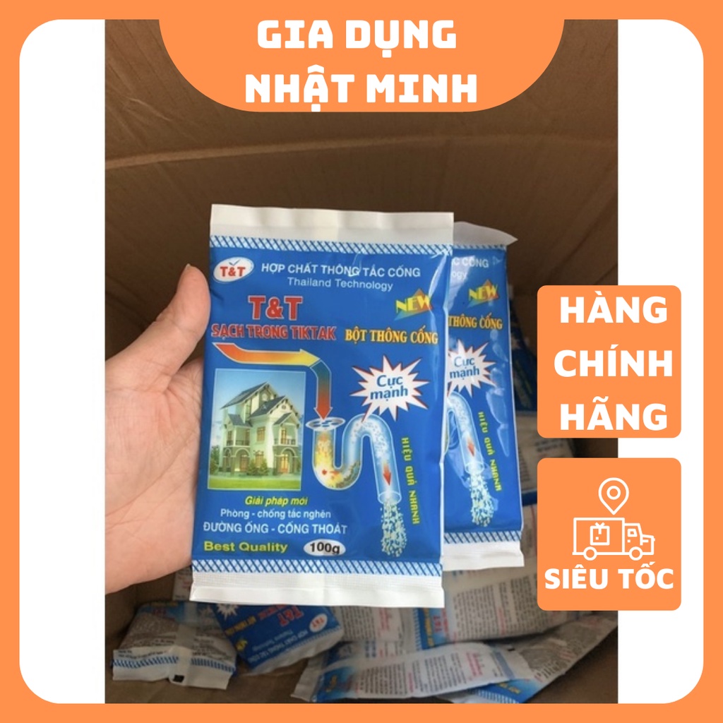 Bột thông cống TikTak  bột thông cống bio